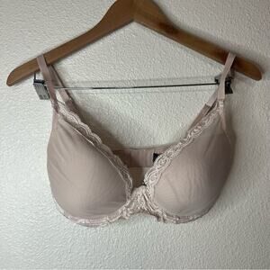 Natori nude tan lace mesh underwire bra 32DDD
